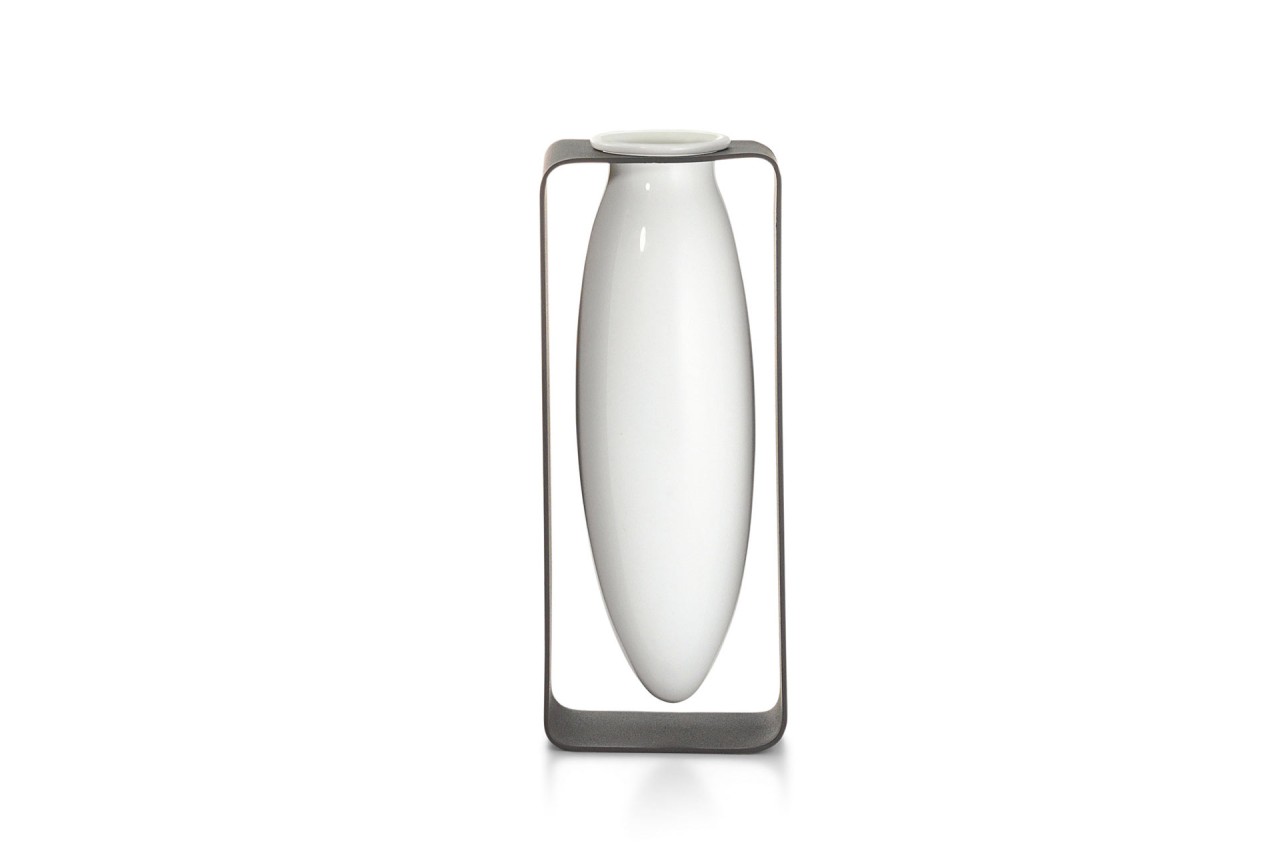 Float Vase / schwebende Vase im Metallgestell